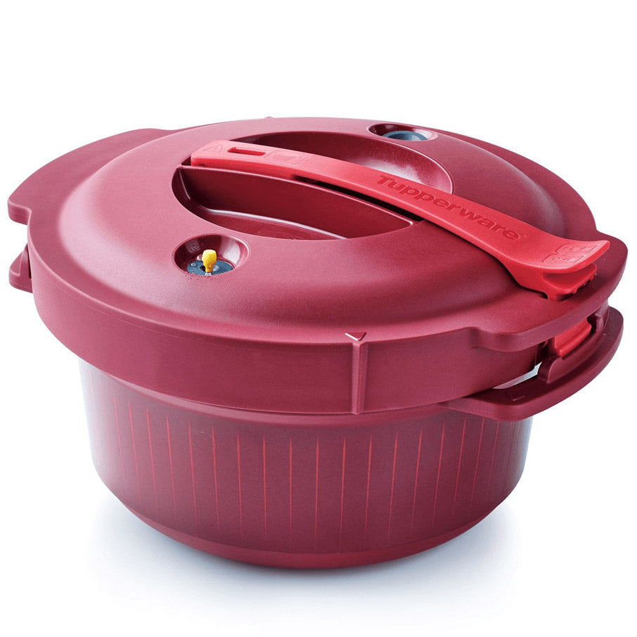 olla a presión para microondas roja