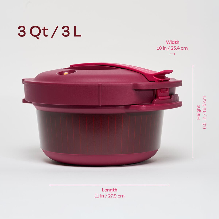 olla a presión para microondas roja