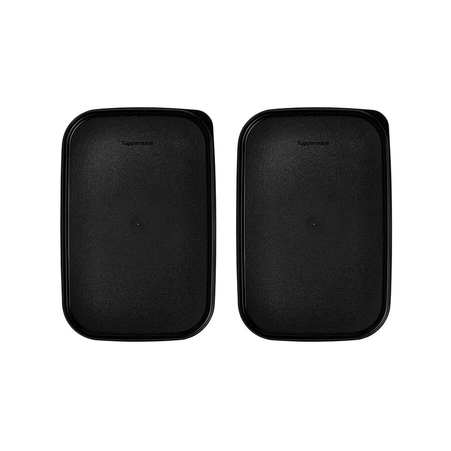 sellos rectangulares tupperware modular mates negro azabache