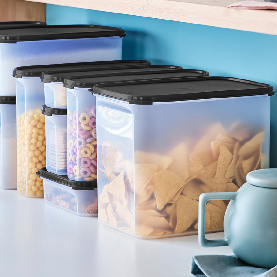 tupperware modular mates rectangular 4 contenedor para almacenar alimentos negro azabache
