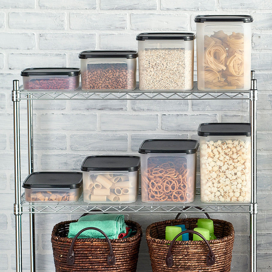 tupperware modular mates rectangular 4 contenedor para almacenar alimentos negro azabache