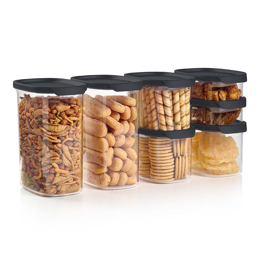 tupperware ultra clear oval juego de 7 piezas cosmos sellos