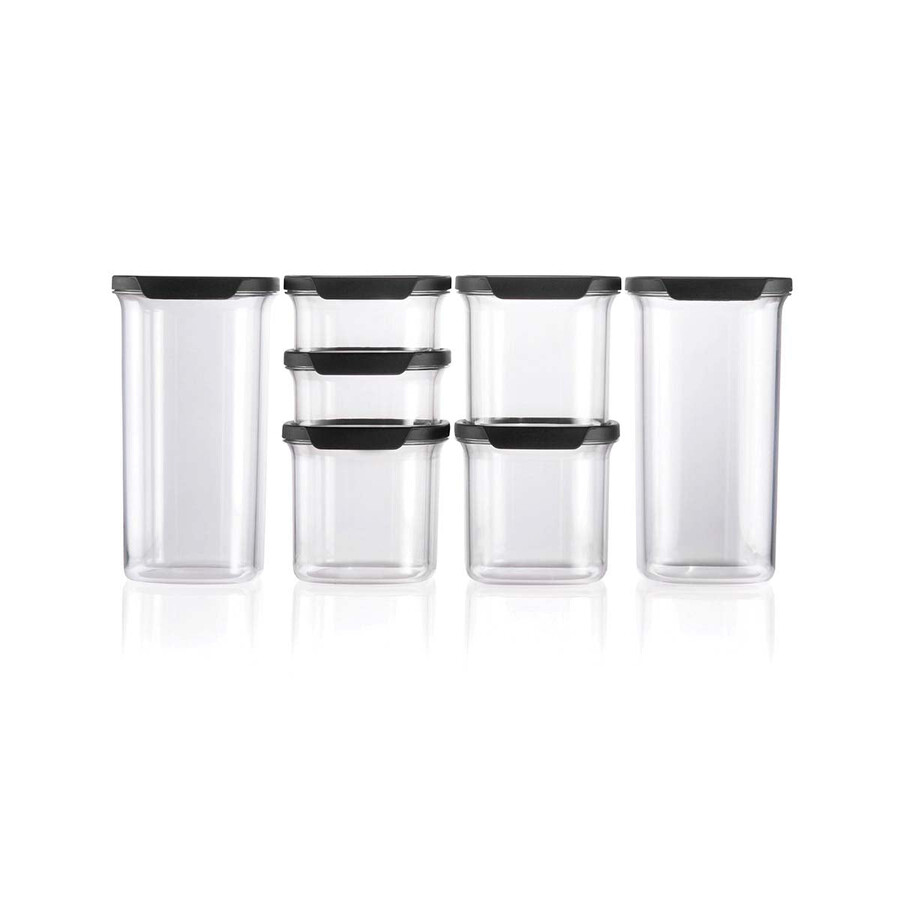tupperware ultra clear oval juego de 7 piezas cosmos sellos
