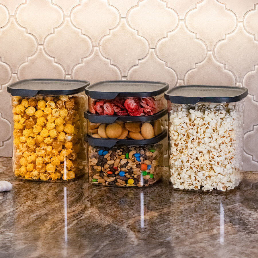 tupperware ultra clear square juego de 5 piezas cosmos sellos