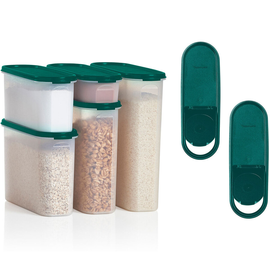 juego tupperware modular mates super ovalado negro azabache