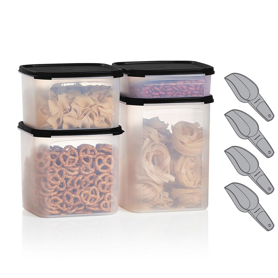 juego cuadrado tupperware modular mates negro azabache