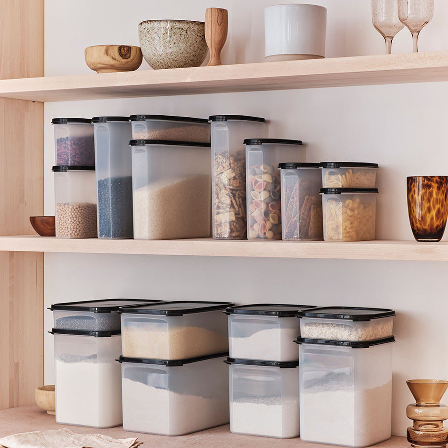 tupperware modular mates super ovalado 4 contenedor para almacenar alimentos negro azabache