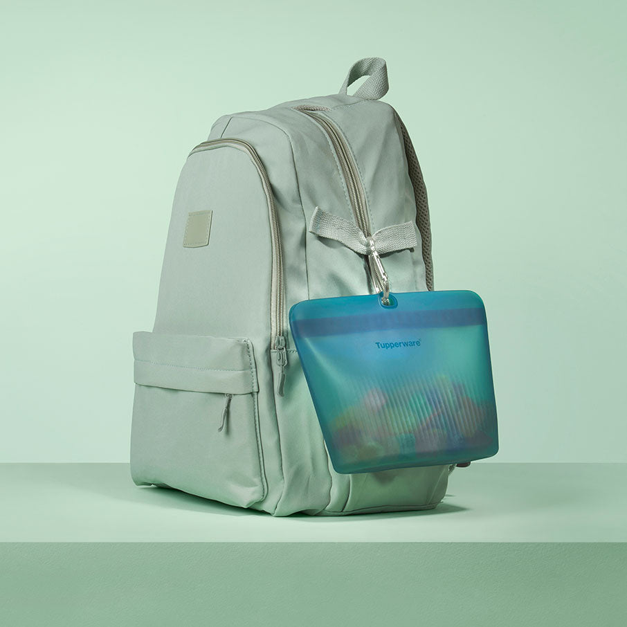 bolsa de silicona ultimate stand-up mediana verde misterioso transparente
