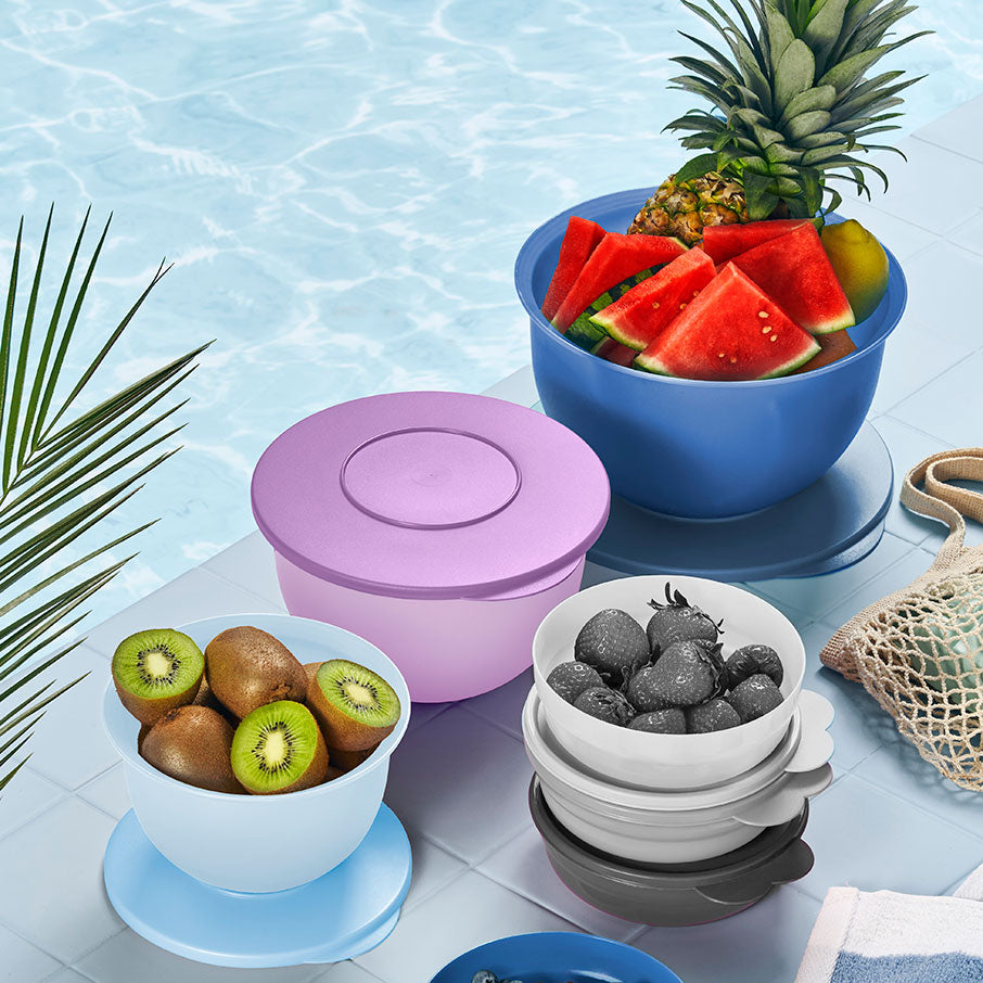 juego de tazones tupperware impressions classic sorbete libélula niebla islandesa