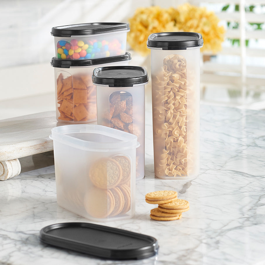 tupperware modular mates oval 2 recipiente para almacenar alimentos negro azabache