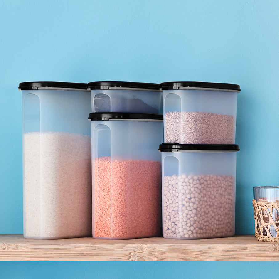 tupperware modular mates oval 2 recipiente para almacenar alimentos negro azabache