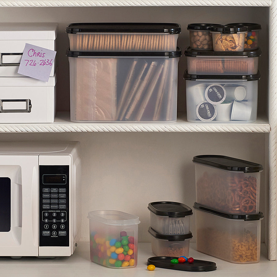 tupperware modular mates oval 2 recipiente para almacenar alimentos negro azabache