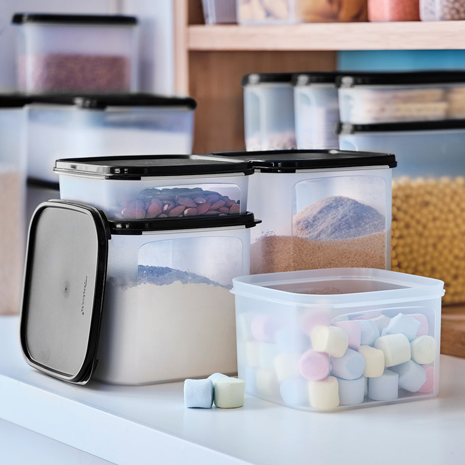 tupperware modular mates square 2 recipiente para almacenar alimentos negro azabache