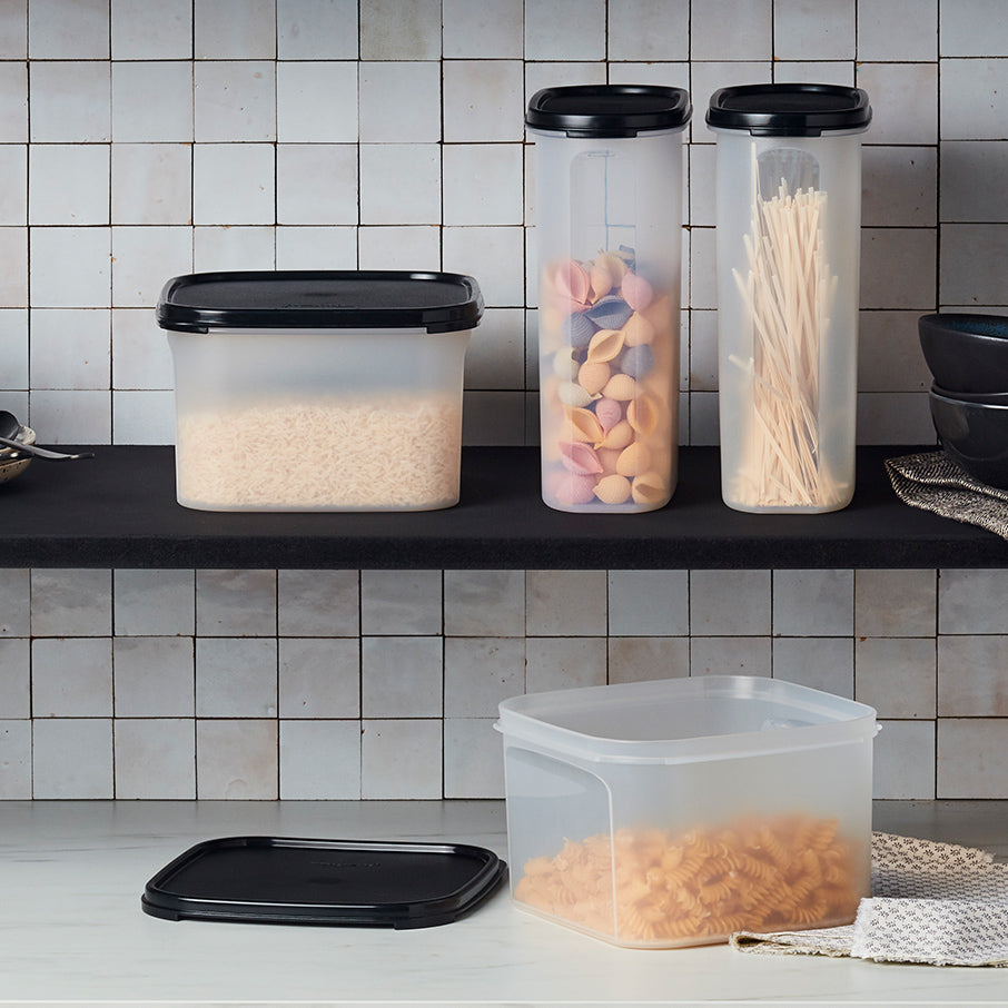 tupperware modular mates square 2 recipiente para almacenar alimentos negro azabache
