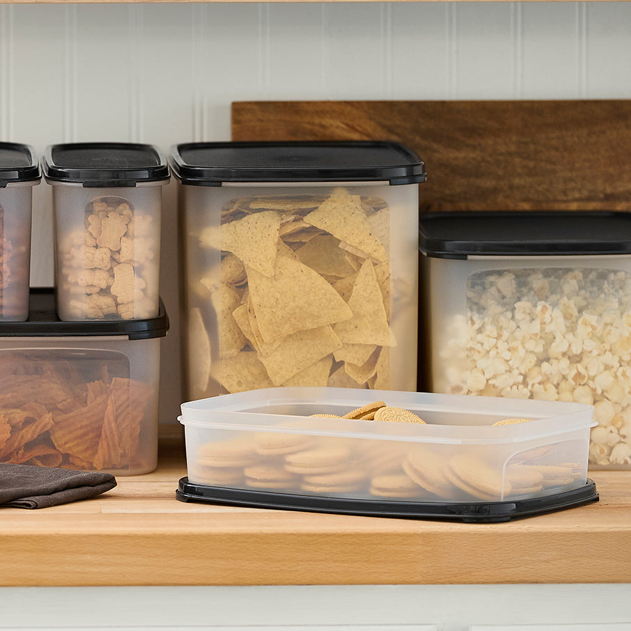 tupperware modular mates rectangular 1 contenedor para almacenar alimentos negro azabache