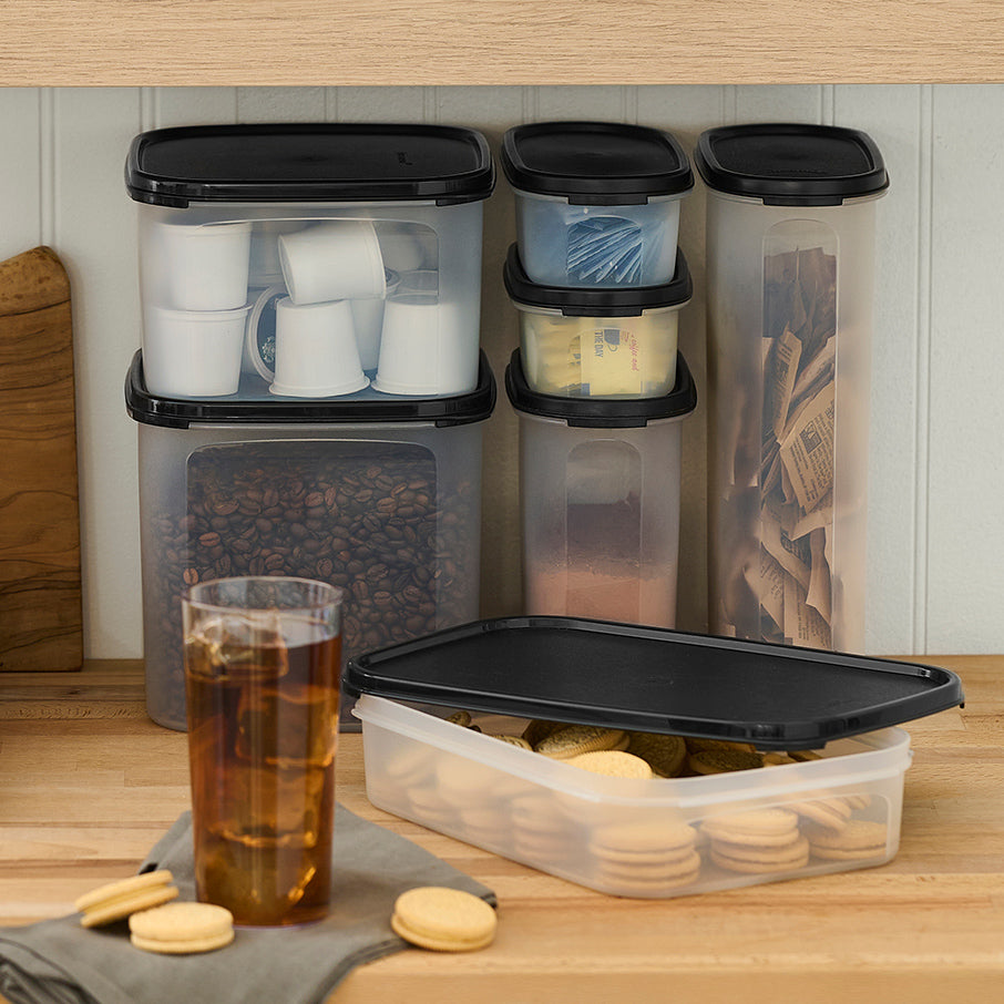 tupperware modular mates rectangular 1 contenedor para almacenar alimentos negro azabache