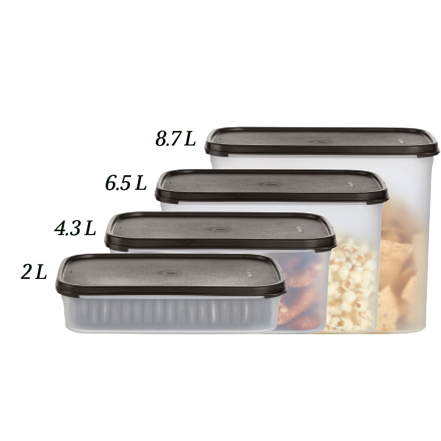 tupperware modular mates rectangular 1 contenedor para almacenar alimentos negro azabache