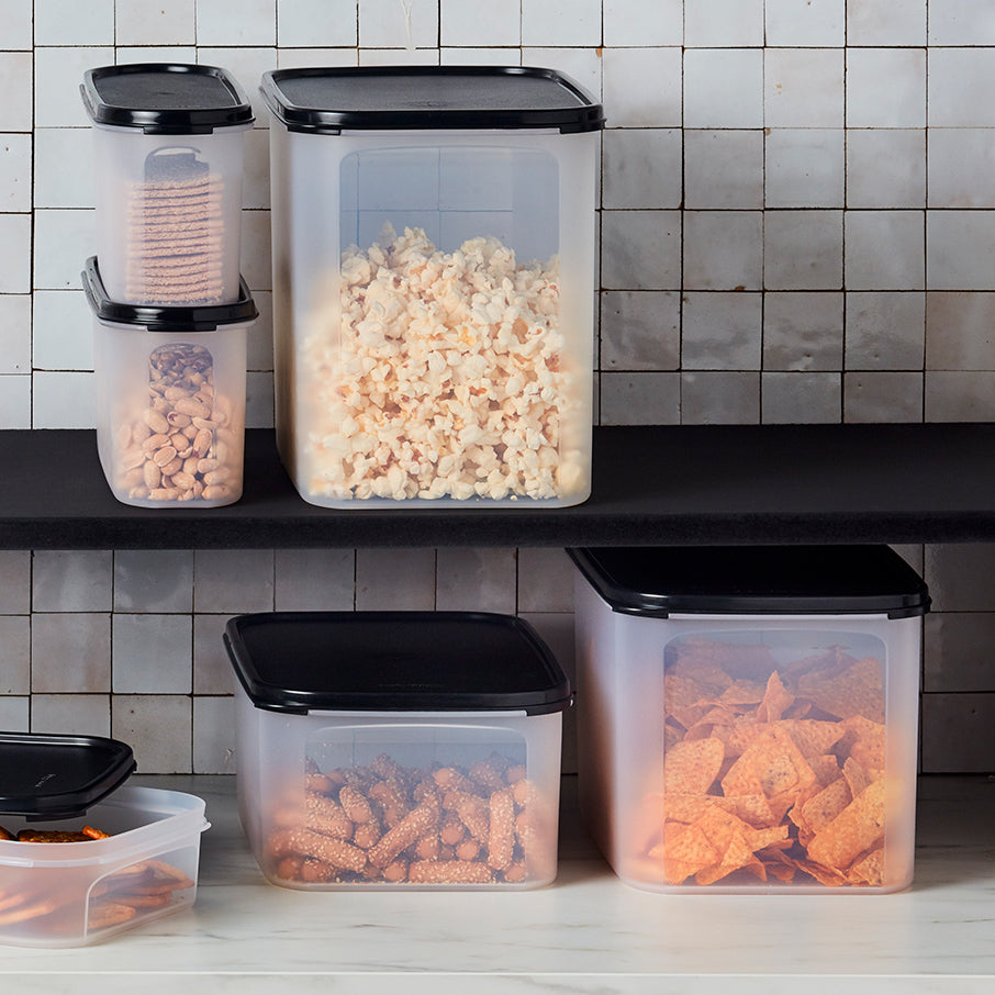 tupperware modular mates rectangular 2 contenedor para almacenar alimentos negro azabache