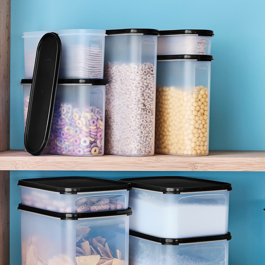 tupperware modular mates super ovalado 5 recipiente para almacenar alimentos negro azabache