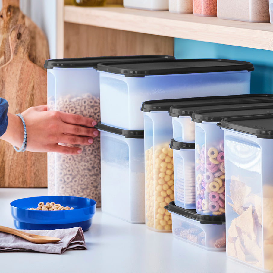 tupperware modular mates super ovalado 5 recipiente para almacenar alimentos negro azabache
