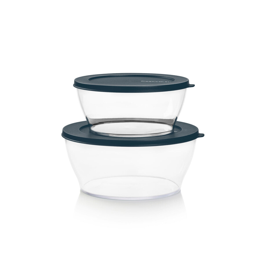 juego de servir de 2 piezas clearly elegant base natural sello negro