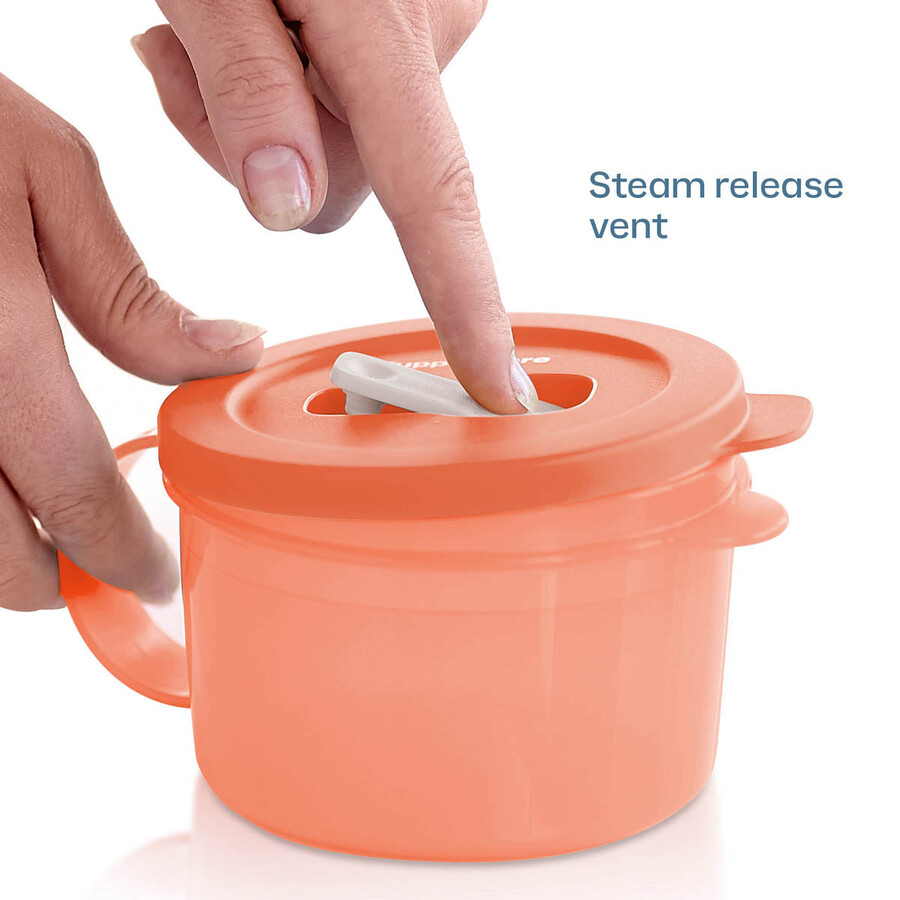 tupperware crystalwave plus taza para sopa en microondas juego de 2 a prueba de fugas cosy rosy