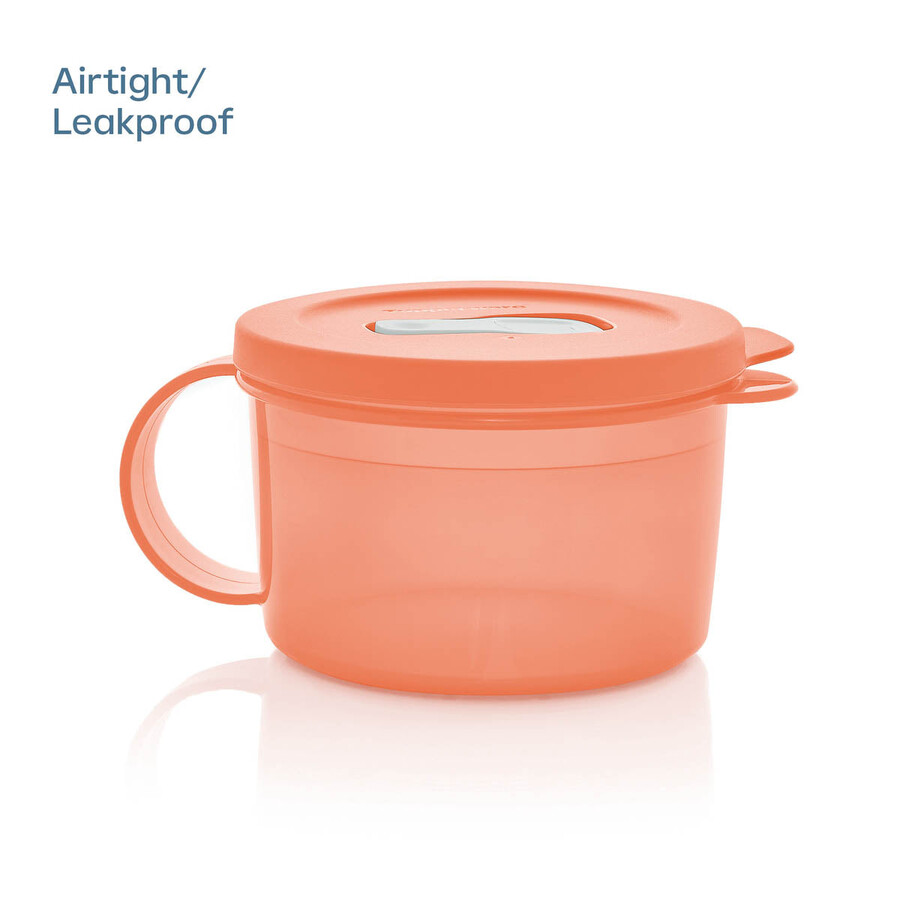 tupperware crystalwave plus taza para sopa en microondas juego de 2 a prueba de fugas cosy rosy