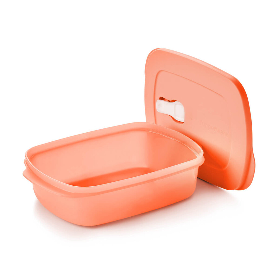 crystalwave plus rectangular 4 tazas 1 l naranja