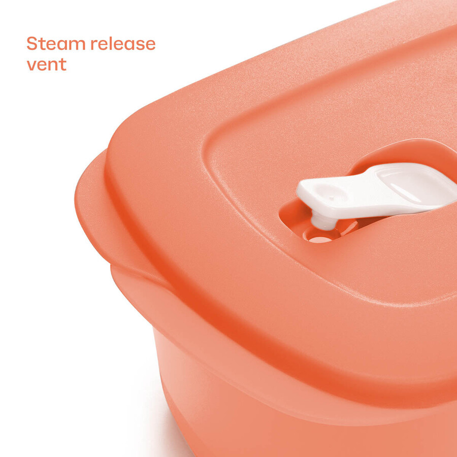 crystalwave plus rectangular 4 tazas 1 l naranja