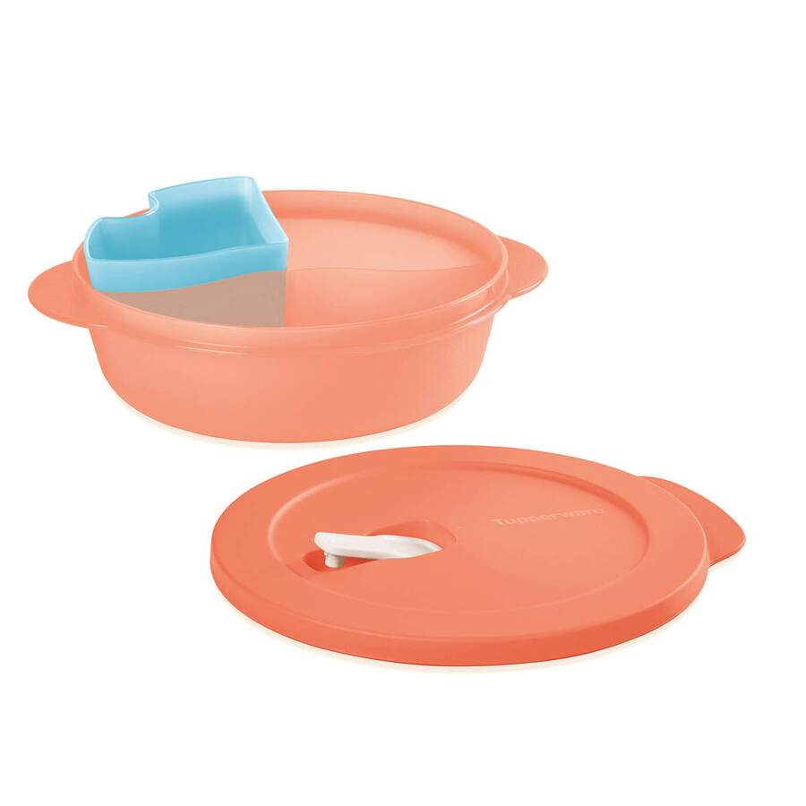 crystalwave plus lunch n dish con vaso frío naranja azul