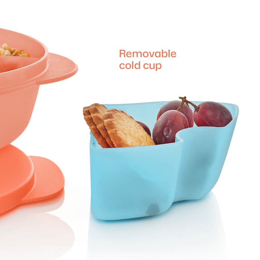 crystalwave plus lunch n dish con vaso frío naranja azul