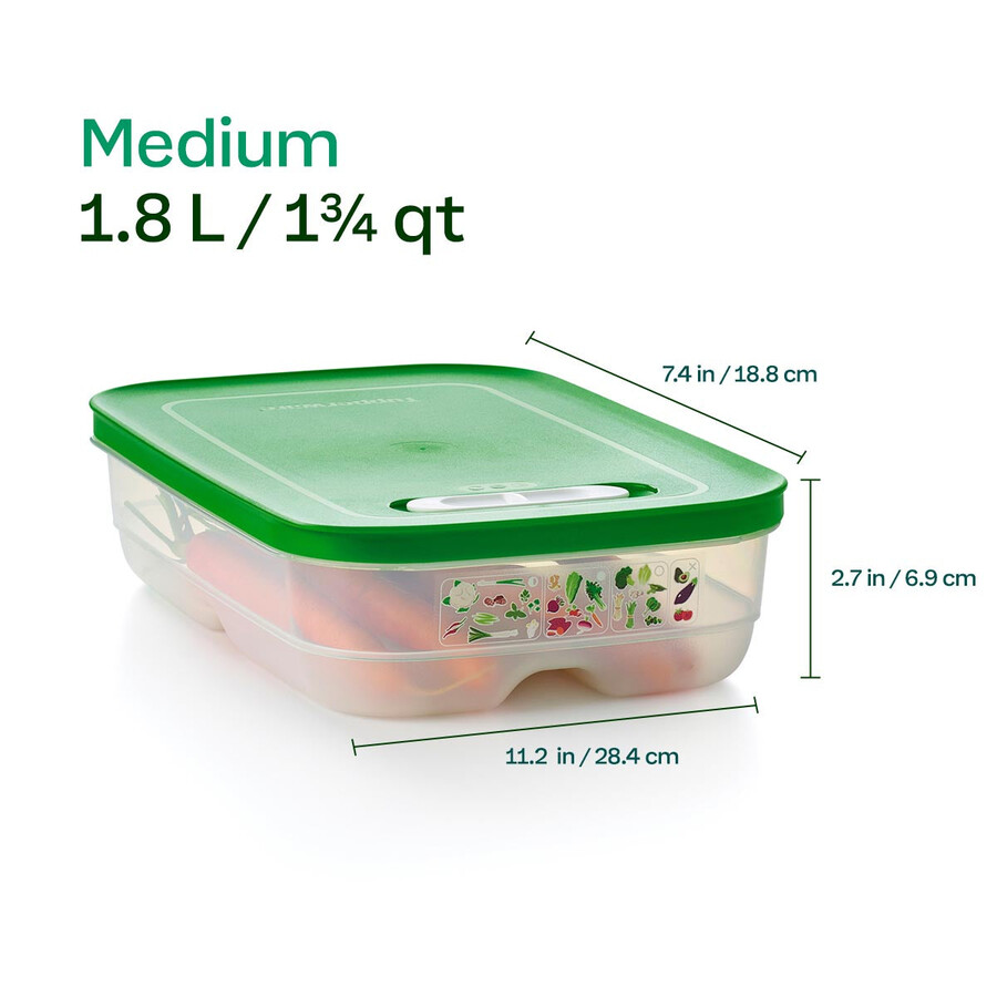fridgesmart set de inicio de 4 piezas margarita pequeña y profunda verde invierno mediana mediana y profunda