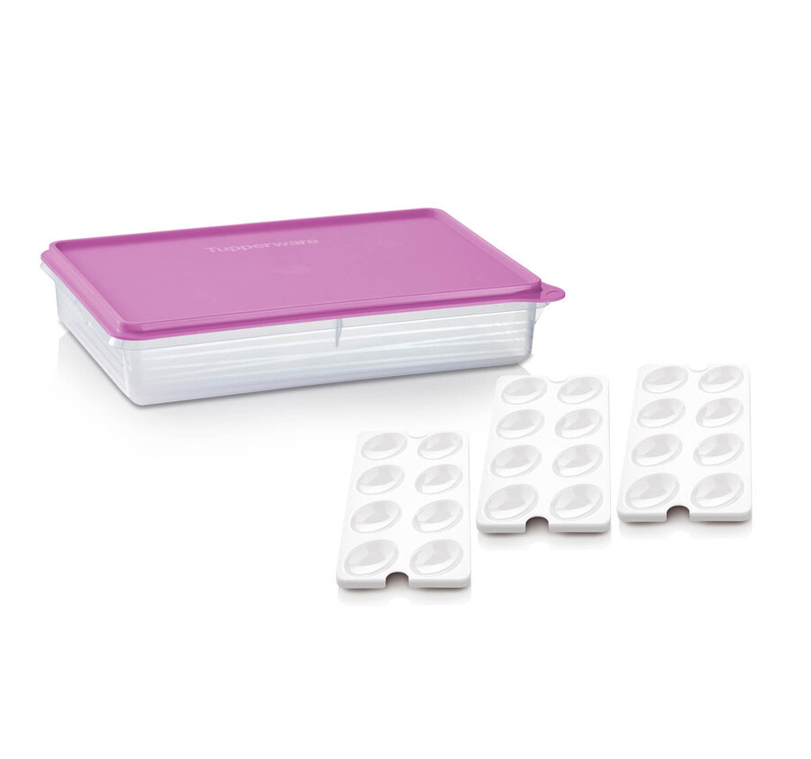 tupperware snack-stor recipiente grande para almacenar con bandeja para 3 huevos mora silvestre