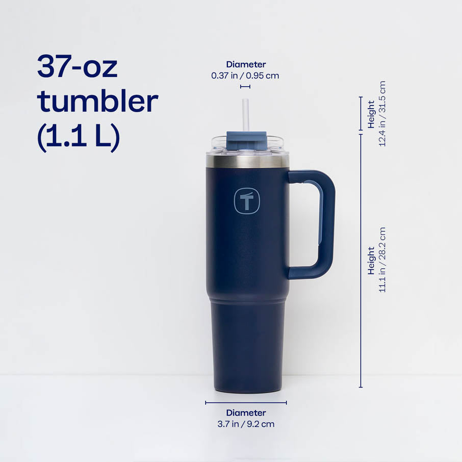 vaso tupperware big t 37 oz 1.1 l azul marino