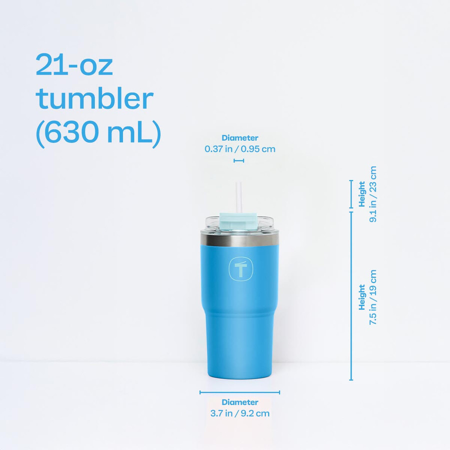 vaso tupperware big t 630 ml azul amanecer