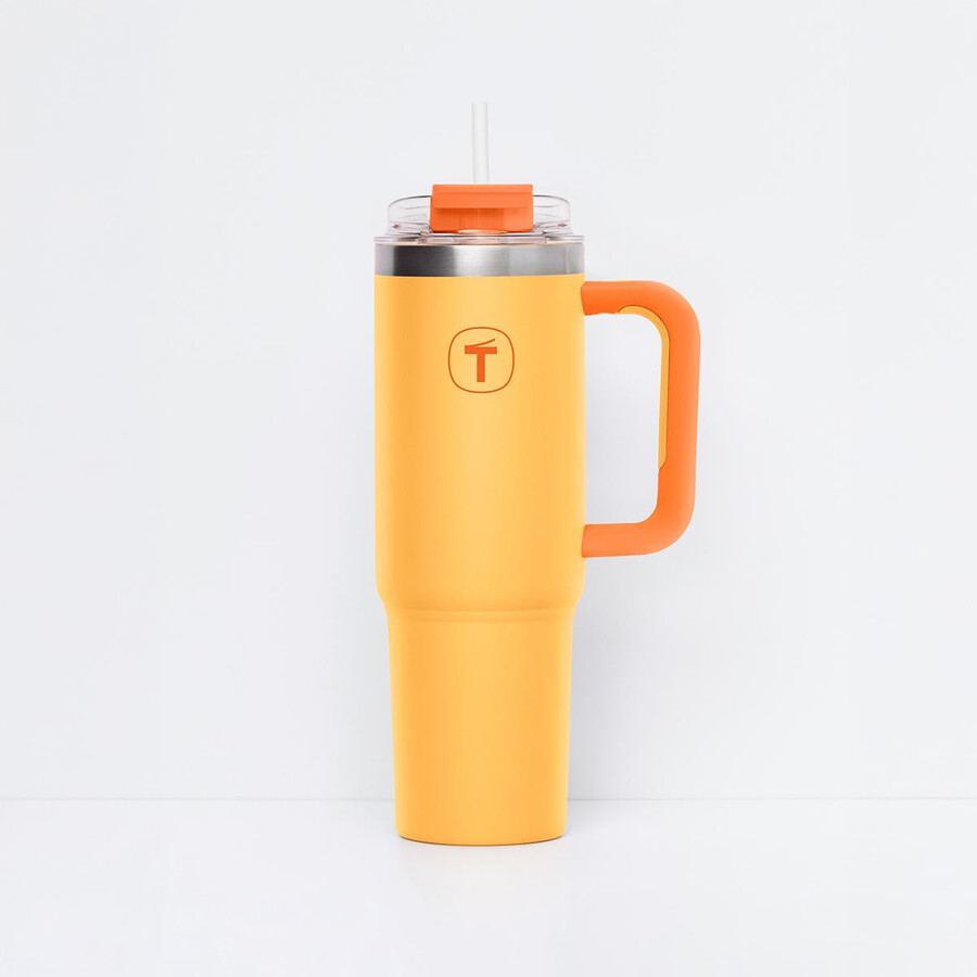 vaso tupperware big t 37 oz 1.1 l naranja atardecer