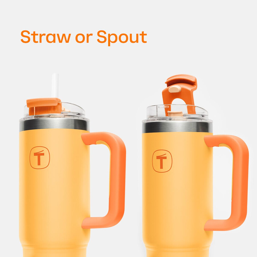 vaso tupperware big t 37 oz 1.1 l naranja atardecer