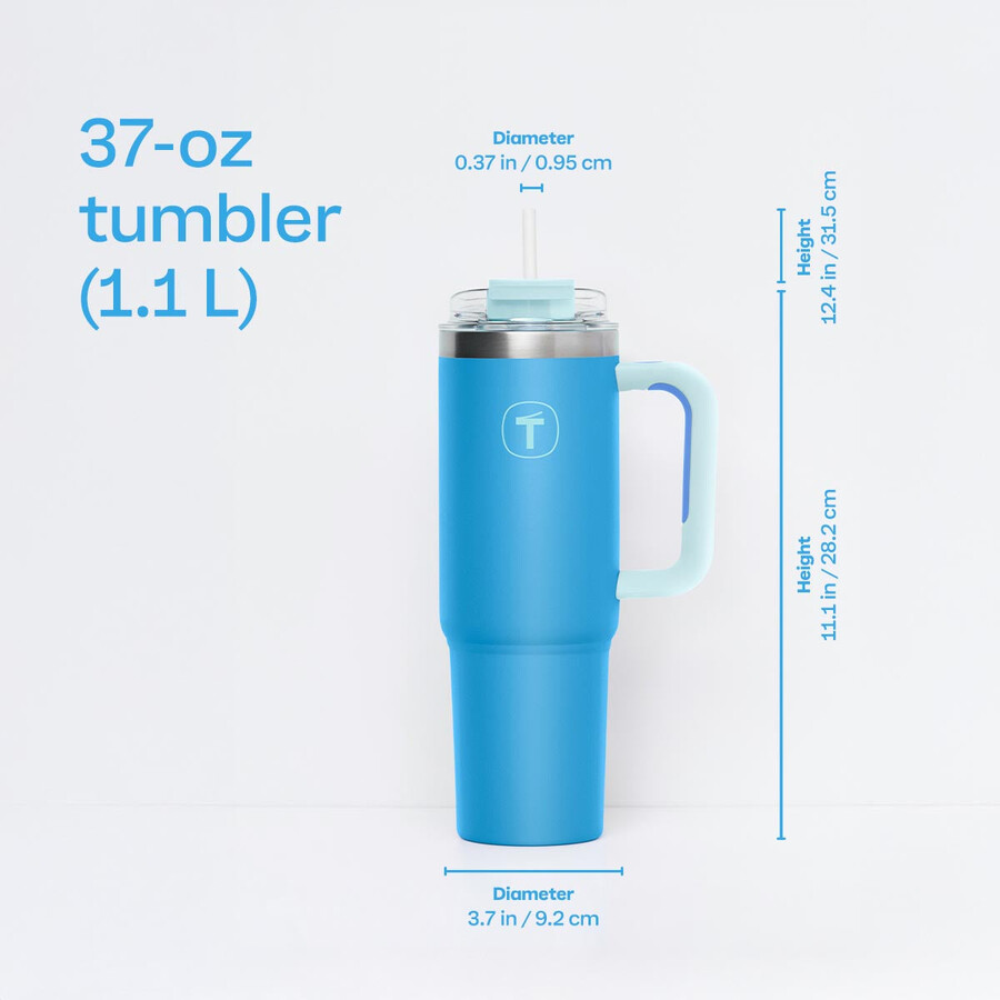 vaso tupperware big t 37 oz 1.1 l azul