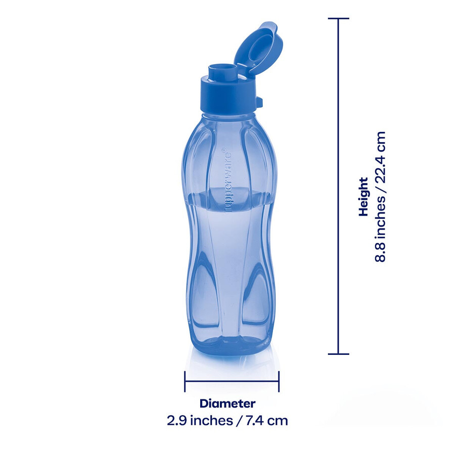 botella eco pequeña azul