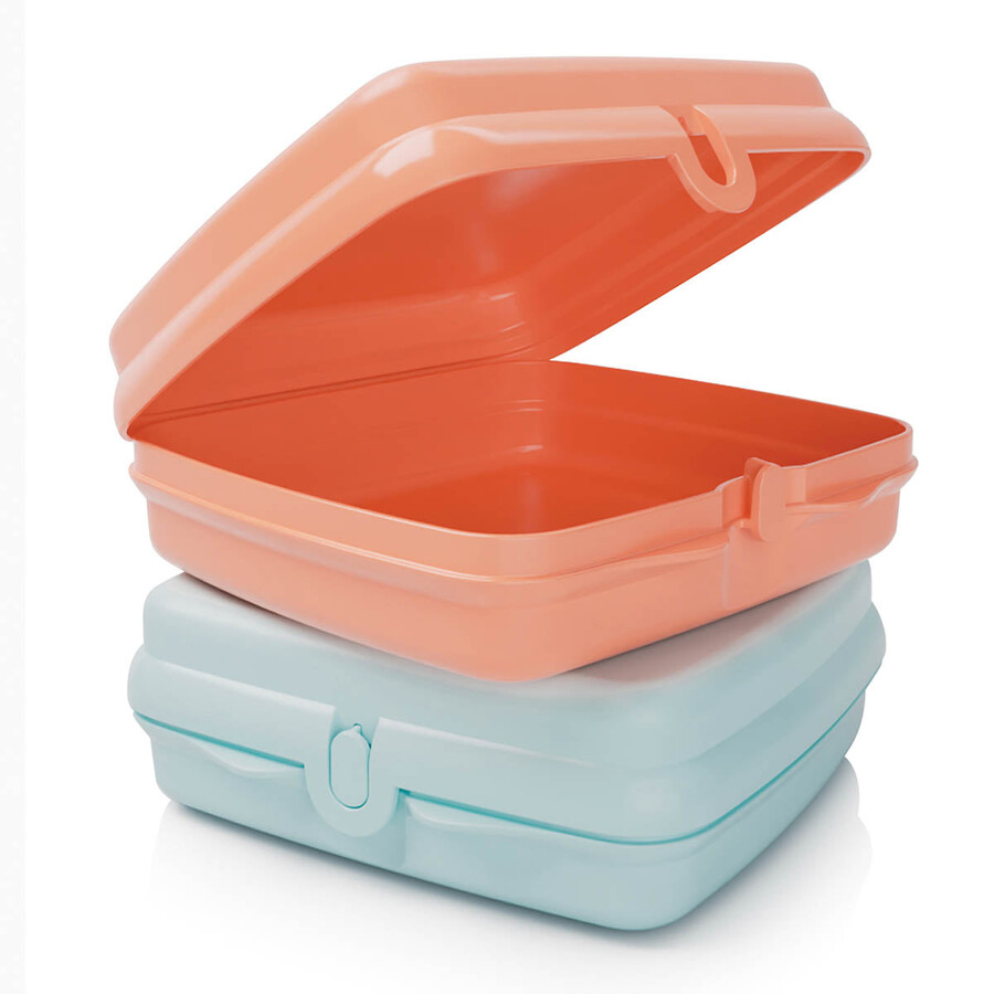 tupperware sandwich keepers - 2 loncheras fáciles de abrir para niños