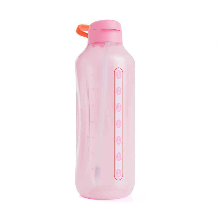 botella de agua tupperware aquavibe 2 l rosa caramelo suave