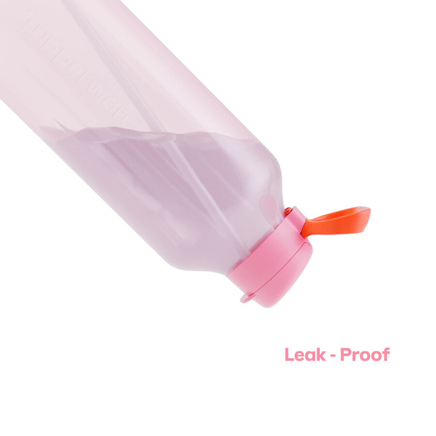 botella de agua tupperware aquavibe 2 l rosa caramelo suave