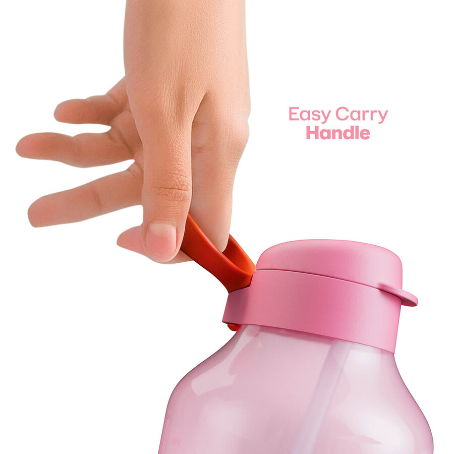 botella de agua tupperware aquavibe 2 l rosa caramelo suave