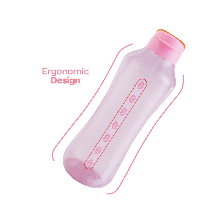 botella de agua tupperware aquavibe 2 l rosa caramelo suave