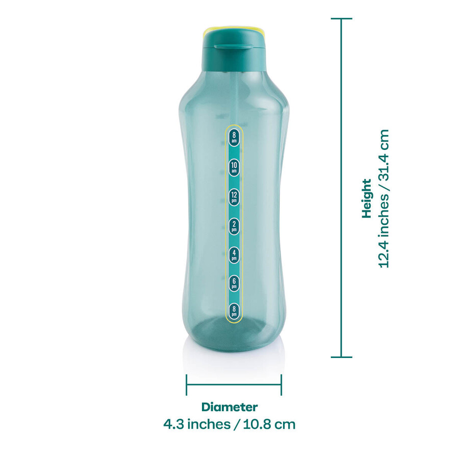 botella de agua tupperware aquavibe 2 l verde verde misterioso