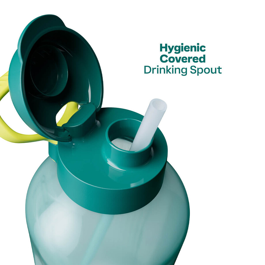 botella de agua tupperware aquavibe 2 l verde verde misterioso
