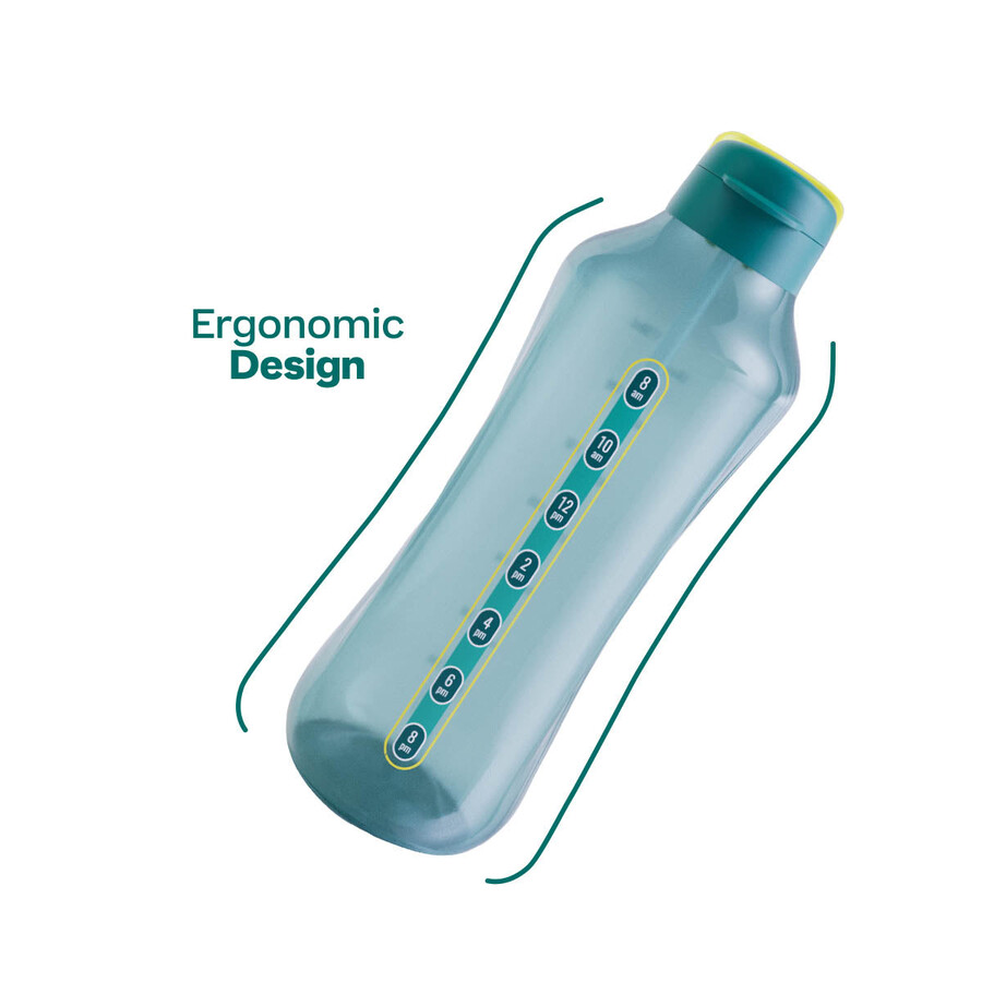botella de agua tupperware aquavibe 2 l verde verde misterioso