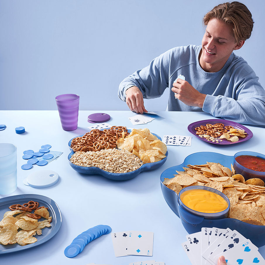 juego de patatas fritas y salsa libélula