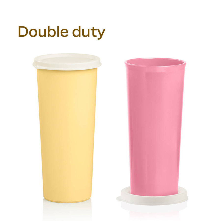 vasos vintage 470 ml amarillo azul y rosa
